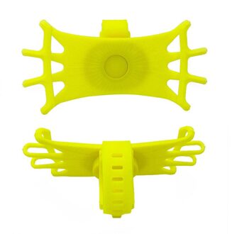 Silicone Motorcycle Fietsstuur Telefoon Houder voor 4-6.3In Telefoon Schokbestendig Verstelbare Beugel Motorfiets Accessoires geel