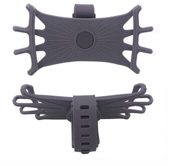 Silicone Motorcycle Fietsstuur Telefoon Houder voor 4-6.3In Telefoon Schokbestendig Verstelbare Beugel Motorfiets Accessoires grijs