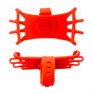 Silicone Motorcycle Fietsstuur Telefoon Houder voor 4-6.3In Telefoon Schokbestendig Verstelbare Beugel Motorfiets Accessoires rood