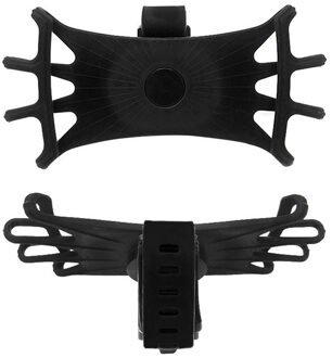 Silicone Motorcycle Fietsstuur Telefoon Houder voor 4-6.3In Telefoon Schokbestendig Verstelbare Beugel Motorfiets Accessoires zwart