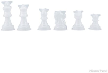 Silicone Mould 3D Internationale Schaken Dambord Casting Diy Ambachten Maken Gereedschap F04 21 6stk