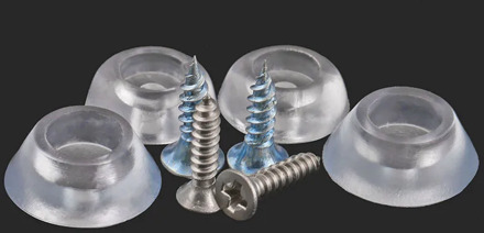 Silicone pad, transparent foot pad furniture nail antiskid pad soft rubber concave gasket dining chair pad 17mm 20mm 50pcs