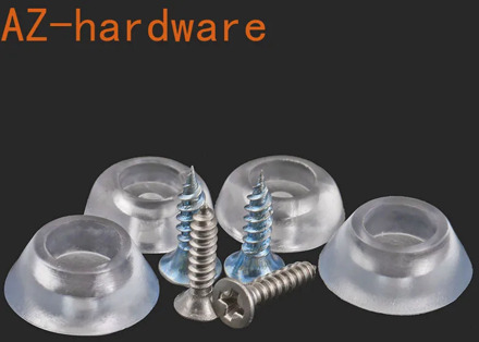 Silicone pad, transparent foot pad furniture nail antiskid pad soft rubber concave gasket dining chair pad 17mm 20mm 50pcs