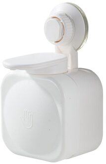 Silicone Push-Type Zeepdispenser Wall-Mount Douche Shampoo Dispenser Vloeibare Zeep Container Badkamer Accessoires wit