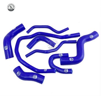 Silicone Radiator Heater Koelvloeistof Slang Voor V W Golf Gt I 2.0T Fsi Turbo MK5 03-09 (8 Stuks) rood/Blauw/Zwart K8-117 K8-118 blauw