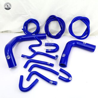 Silicone Radiator Slang Kit + Vacuüm Slang Kit Voor Toyota Pickup 3.0L V6 91 1990-1995 13Pcs Rood/Blauw/Zwart k8-115 k8-116 blauw