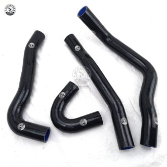 Silicone Radiator Slang Kit Voor Mitsubishi Evolution Evo 10/X 4B11T CZ4A CT9A (4 Stuks) rood/Blauw/Zwart K8-208 zwart