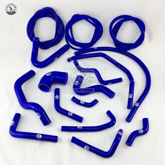 Silicone Radiator Slang Voor Mazda Mx5 MK1 1.6 1989-1998 + Vacuüm Slang Kit (16Pcs) rood/Blauw/Zwart K8-70 blauw
