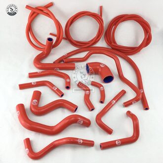 Silicone Radiator Slang Voor Mazda Mx5 MK1 1.6 1989-1998 + Vacuüm Slang Kit (16Pcs) rood/Blauw/Zwart K8-70 rood