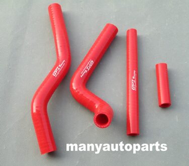 Silicone Radiator Slang VOOR Suzuki RM125 2001 2002 2003 2004 2005 2006 2007 ROOD zwart