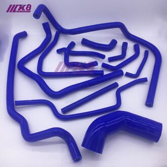 Silicone Radiator Slang Voor Vespa GTS300 (13 Stuks) Rood/Blauw/Zwart