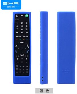Silicone Remote Case Voor Sony Tv Remote Case Beschermhoes Voor Sony Tv RMF-TX200C RMT-TX100 Voor Sony Smart Tv Afstandsbediening cover blauw