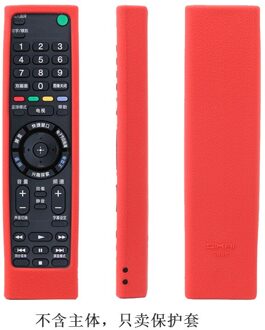 Silicone Remote Case Voor Sony Tv Remote Case Beschermhoes Voor Sony Tv RMF-TX200C RMT-TX100 Voor Sony Smart Tv Afstandsbediening cover rood