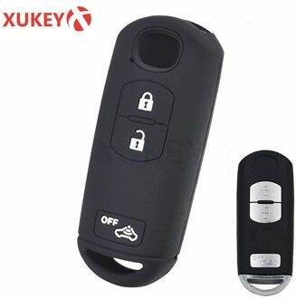 Silicone Remote Key Cover Fob Case Voor Mazda 2 3 5 6 CX-3 CX-5 CX-7 CX-9 Snelheid Miata MX5 Shell 2 3 4 Knop model- 3
