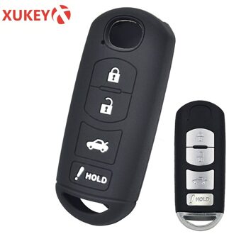 Silicone Remote Key Cover Fob Case Voor Mazda 2 3 5 6 CX-3 CX-5 CX-7 CX-9 Snelheid Miata MX5 Shell 2 3 4 Knop model- 6