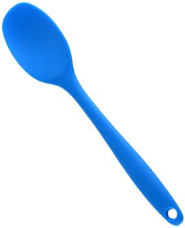 Silicone Soeplepel Lange Handvat Anti-aanbak Kids Scoop Voedsel Serveren Lepel (Rood) blauw
