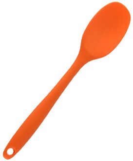 Silicone Soeplepel Lange Handvat Anti-aanbak Kids Scoop Voedsel Serveren Lepel (Rood) oranje