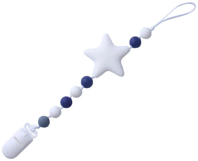 Silicone Star Pacifier BPA Free Baby Teether Hand made Funny Colorful Bead Clip Holder Pacifier Clips Soother Chain For Baby