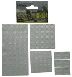 Silicone stootdopjes 106 stuks assorti - Geluidsdempers / stootdoppen Transparant