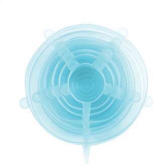 Silicone Stretch Ronde Deksels Pan Kom Pot Keuken Voedsel Opslag Verse Afdichting Deksel Magnetron Deksels Fda Gecertificeerd Kookgerei Onderdelen Thuis 01 6stk reeks