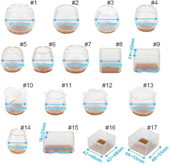 silicone table foot cushion thickened transparent Non-slip Table Chair End Leg Wear-resistant Table chair foot protector