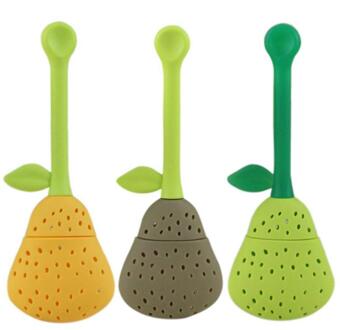 Silicone Thee Bal Leaf Silicone Peer Vorm Thee-ei Theezeefje Voor Brouwen Apparaat Herbal Spice Diffuser Filter Keuken Tool
