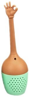 Silicone Thee-ei Tea Leaf Zeef Gebaar Thee Filter Diffuser Met Handvat (Gebaar) 2