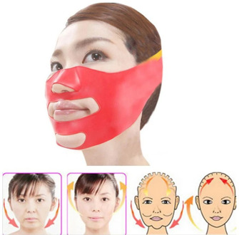 Silicone Thin Face Mask V-line Face Bandage Belt Slimming Facial jade roller Skin Care face massager Lifting Slim massage Tool