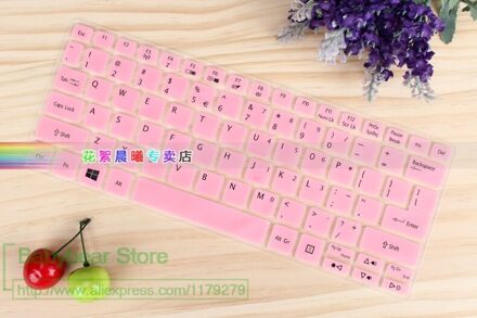 Silicone Toetsenbord Cover Skin Protector Voor Acer Aspire V13 V 13 Touch V3-372T E11 E3-111 ES1-331 E3-112 Es1-111M V3-331 V3-371 roze