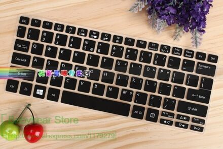 Silicone Toetsenbord Cover Skin Protector Voor Acer Aspire V13 V 13 Touch V3-372T E11 E3-111 ES1-331 E3-112 Es1-111M V3-331 V3-371 zwart