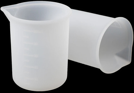 Silicone Transparent Cup Scale Crystal Glue Measuring Cup Reusable Measuring Tools For DIY Baking Kitchen Accessories 100ml