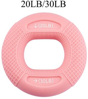 Silicone Verstelbare Hand Grip 20-80LB Aangrijpende Ring Vinger Onderarm Trainer Carpaal Expander Spier Workout Oefening Gym Fitness Roze