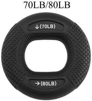 Silicone Verstelbare Hand Grip 20-80LB Aangrijpende Ring Vinger Onderarm Trainer Carpaal Expander Spier Workout Oefening Gym Fitness zwart