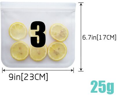 Silicone Voedsel Opbergtas Herbruikbare Vriezer Zak Ziplock Lekvrij Top Vruchten Lunchbox-FDA Goedgekeurd BPA Gratis 9X6.7duim