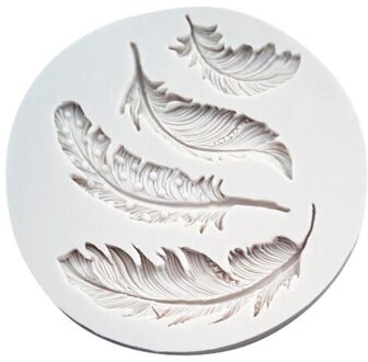 Silicone Vogels Veren Chocolade Diy Fondant Taart Decor Gereedschappen Kant Grens Siliconen Mal Keuken Bakselwerktuigen Bakken Diy Mold Grijs