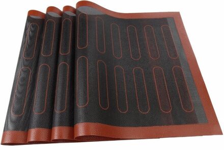 Siliconen 30X40Cm Dubbelzijdig Afdrukken Bakken Mat Non Stick Gebak Oven Cake Bakken Geperforeerde Plaat Liner Gebak mat 30cm x 40cm-2lijn