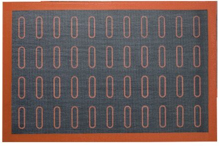 Siliconen 30X40Cm Dubbelzijdig Afdrukken Bakken Mat Non Stick Gebak Oven Cake Bakken Geperforeerde Plaat Liner Gebak mat 30cm x 40cm-4lijn