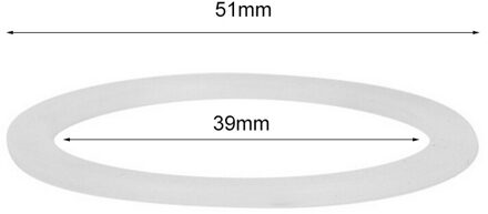 Siliconen Afdichtring Flexibele Washer Pakking Ring Replacenent Voor Moka Pot Espresso Keuken Gereedschap Koffiezetapparaten Accessoires Onderdelen outer diameter 51mm