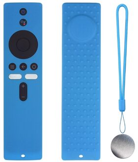 Siliconen Afstandsbediening Case Voor Xiao-Mi Mi Box S/4X Mi Afstandsbediening Tv Stick Cover Voor-xiaomi Zachte Vlakte Afstandsbedieningen Controle Protector lucht blauw