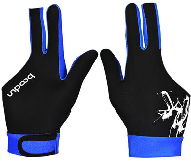 Siliconen Antislip Drie-Vinger Biljart Handschoen Spandex Snooker Drie-Vinger Biljart Handschoen Zwembad Links En Rechts open Hand Handschoen grijs / L