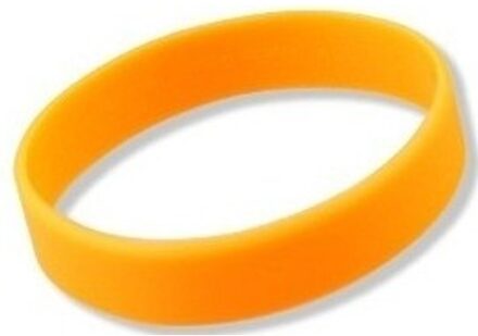 Siliconen armbandje neon oranje
