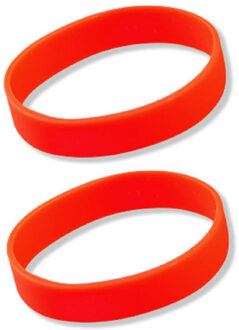 Siliconen armbandjes - Set van 10x stuks - stretch - rood - polsbandjes - volwassenen