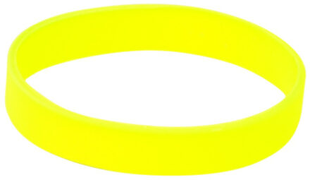 Siliconen armbandjes - stretch - Neon geel - polsbandjes - volwassenen Fluor geel