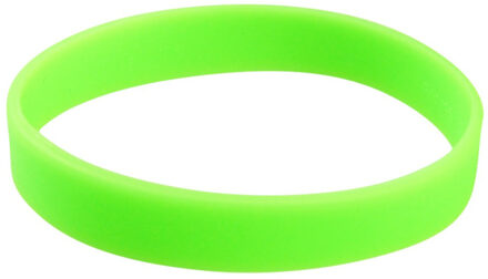 Siliconen armbandjes - stretch - neon groen - polsbandjes - volwassenen Fluor groen