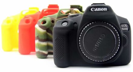 Siliconen Armor Skin Case Body Cover Protector voor Canon 1300D 1500D Rebel T6 Kus X80 Digitale Camera Digitale Camera rood