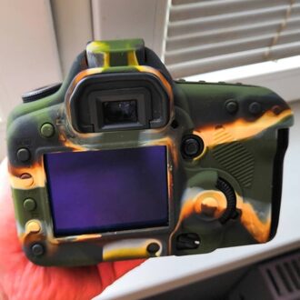 Siliconen Armor Skin Case Body Cover Protector Voor Canon Eos 5D Mark Ii 5D2 Dslr Body Camera geel