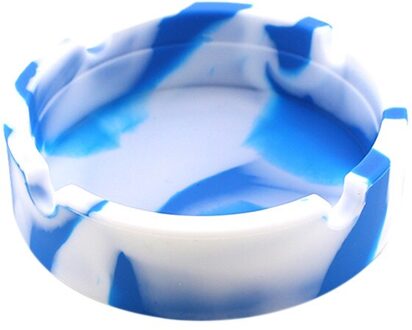 Siliconen Asbak Premium Siliconen Rubber Hoge Temperatuur Hittebestendige Ronde Asbak blauw
