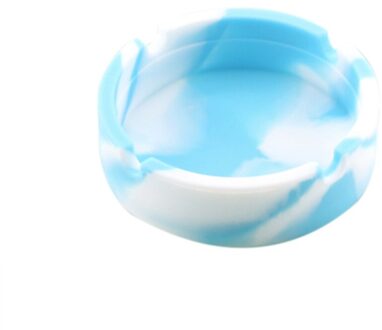 Siliconen Asbak Premium Siliconen Rubber Hoge Temperatuur Hittebestendige Ronde Asbak licht blauw