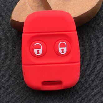 Siliconen Autosleutel Beschermhoes Voor Rover Mg Voor Land Rover Defender Freelander 2 Knoppen Afstandsbediening Sleutel Alarm Key Case shell Rood