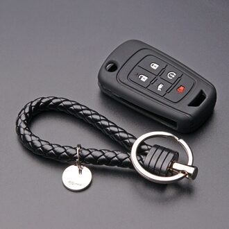 Siliconen Autosleutelzakje Cover Case Houder Shell Shirt Voor Chevrolet Chevy Volt 5 Knoppen Afstandsbediening Keyless Reparatie Huid Sleutelhanger wit